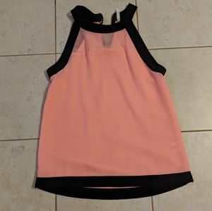 Peach and black top